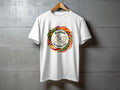 White t-shirt with "Auslan Interpreter" text and hand signs in a circular design.
