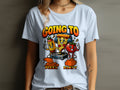 Cartoon hot dog, pizza slice, and tomato DJing with "Going to Pizza Party" text.