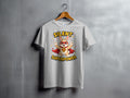 White t-shirt with a superhero bunny graphic and text "SILENT SUPERPOWER".
