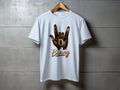 White t-shirt with a graphic of a boxing glove hand gesture and the word "Boxing".