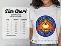 Gildan 64000 Softstyle t-shirt size chart with width and length measurements in inches.