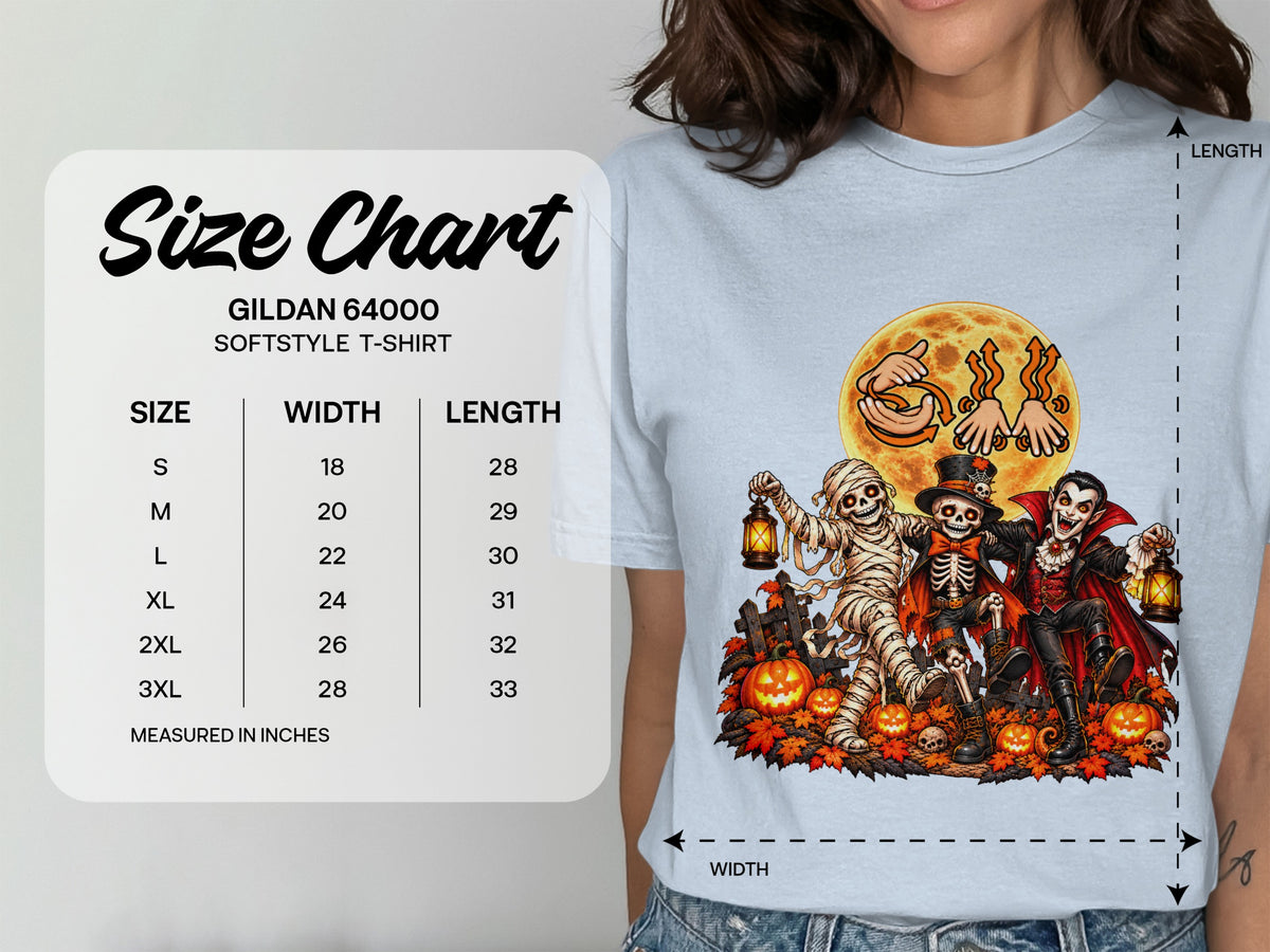 Auslan Dancing Monsters Halloween T-Shirt