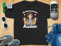 Black t-shirt with anime girl graphic saying "No Communication Without Auslan".