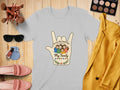 Light grey t-shirt with hand graphic of smiling family, text "The Ones Who Matter Most My Family".
