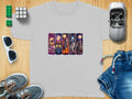 Light gray t-shirt with a Halloween-themed graphic featuring wolves and magic symbols.